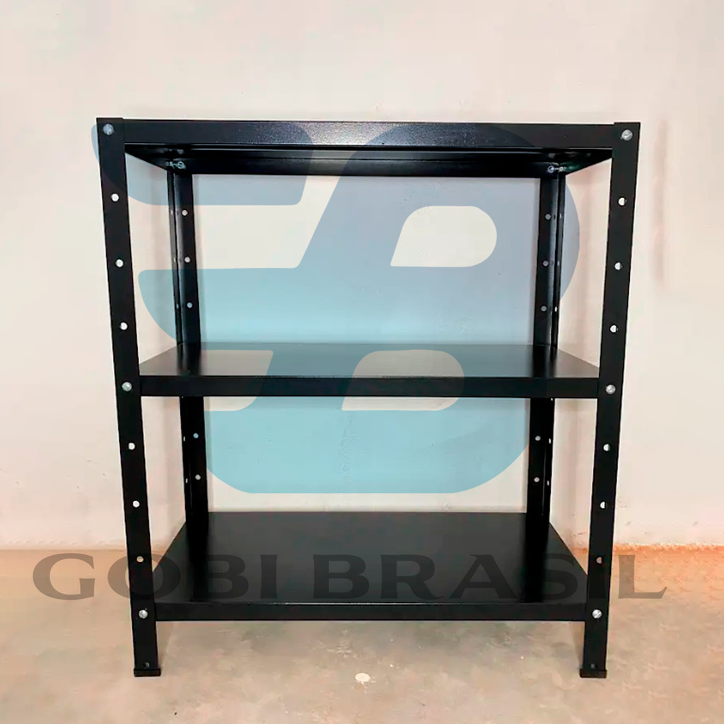 Estante De Aço Armário Multiuso 60cm 3 Bandejas Resistente