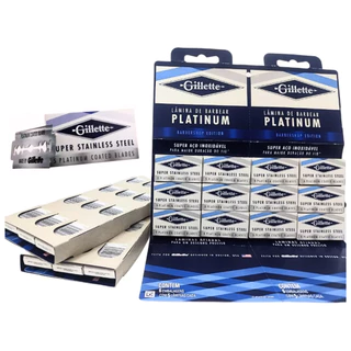 Cartela Lâmina De Barbear Gillette Platinum 60 Unid Barba Barbeiro Barbearia Navalha Navalhete