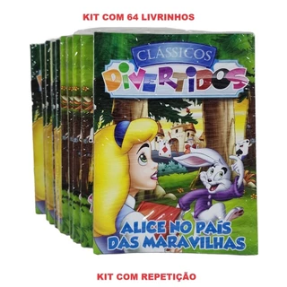 64 Livros Classicos Divertidos História - Atacado Lembrancinha Brinde De Aniversário C/ Repetição
