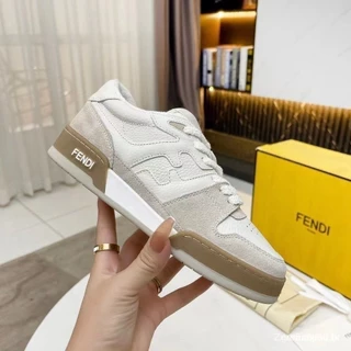 Fendi Fendi jogo baixo gangue FD lazer esportes no lugar masculino e feminino cor correspondência letras diabo casal placa sapatos WO4S