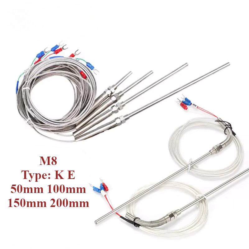 Fil M8 PT100 Platine PT100 Fil Résistance Thermocouple 50mm