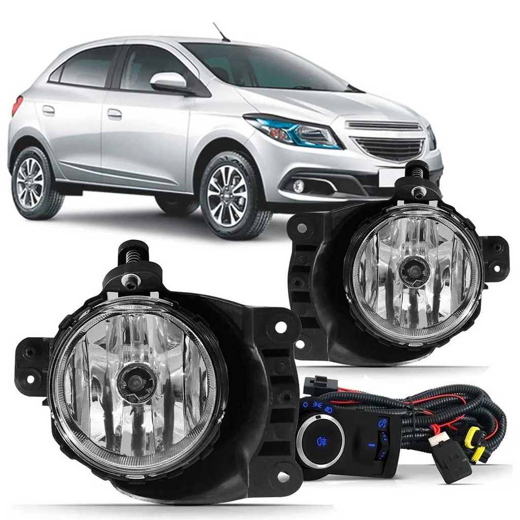 Kit Farol de Milha Auxiliar Onix 2012 a 2019 Botão Original | Shopee Brasil