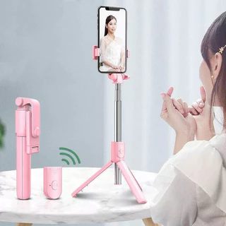Tripé pau de selfie com ring light bluetooth controle remoto multifuncional