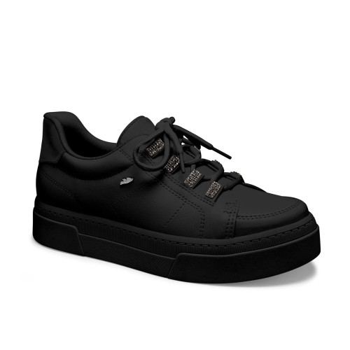 tenis feminino dakota casual street sola preta com brilho