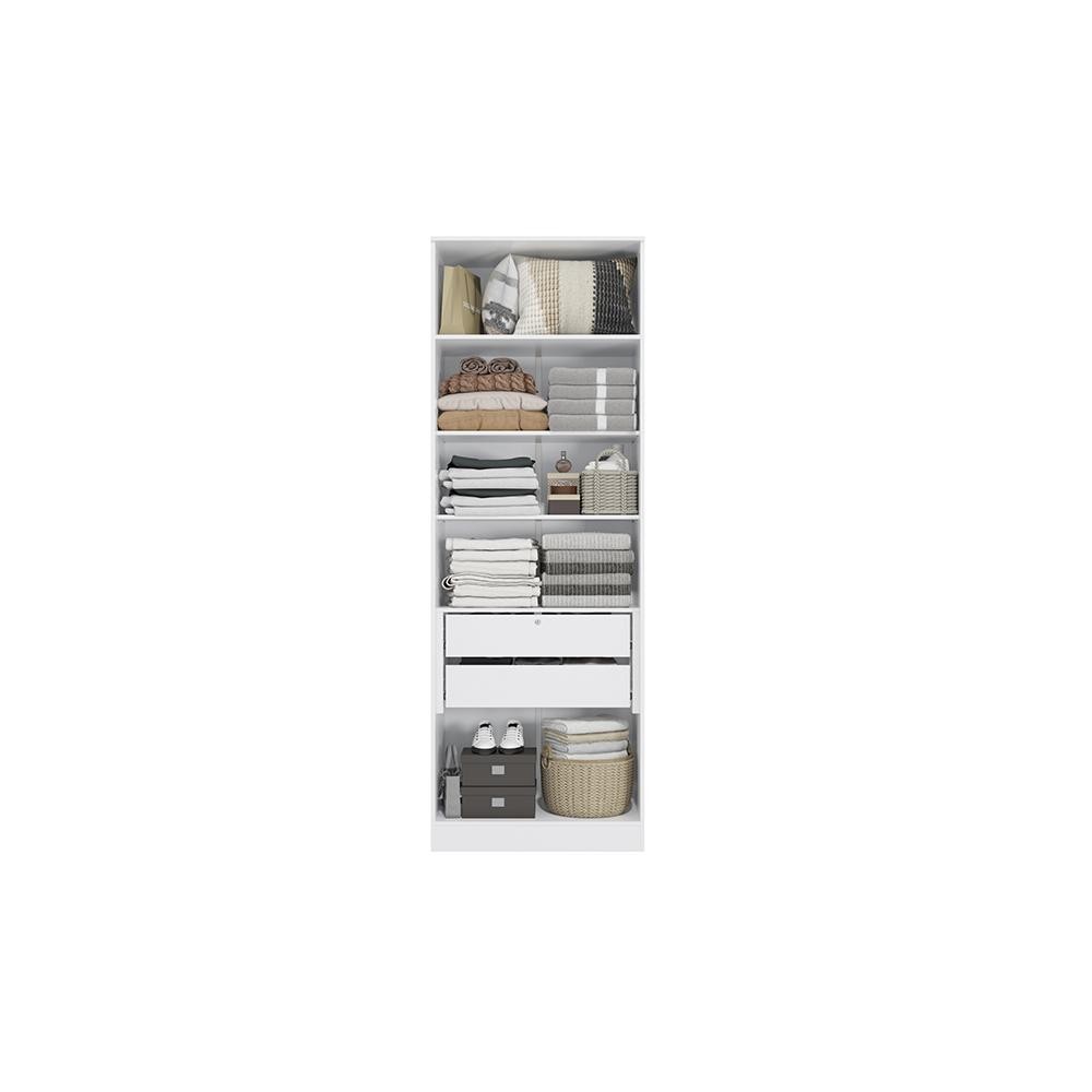 Guarda-Roupa Sem Portas Closet Kappesberg Adapt Branco 80cm | Shopee Brasil