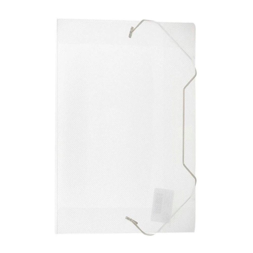 Pasta Elástico 1/2 Oficio Transparente Fina Cristal ACP | Shopee Brasil