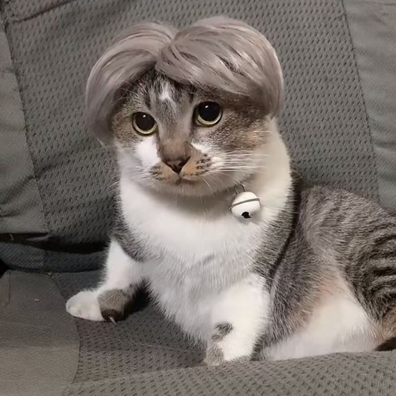 Peruca Loira Cabelo Curto Para Traje De Cachorro Halloween Cosplay  Engraçado Em Linha Reta Encaracolado Falso FilhotGato