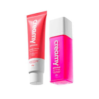 Kit 2un Creamy - 1un Creme Hidratante Calming Cream + 1un Gel Facial Ácido Mandélico