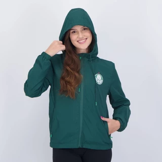 Jaqueta Palmeiras Player Corta Vento Feminina Verde