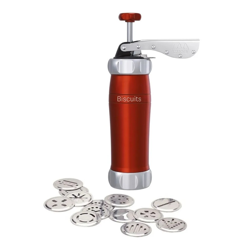 Biscoiteira Maquina de Biscoito Biscuits Elegance 20 Discos Marcato ...