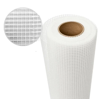 Rolo Tela de Reforço Alvenaria Fibra de Vidro 10 metros x 1m Branca 9mm