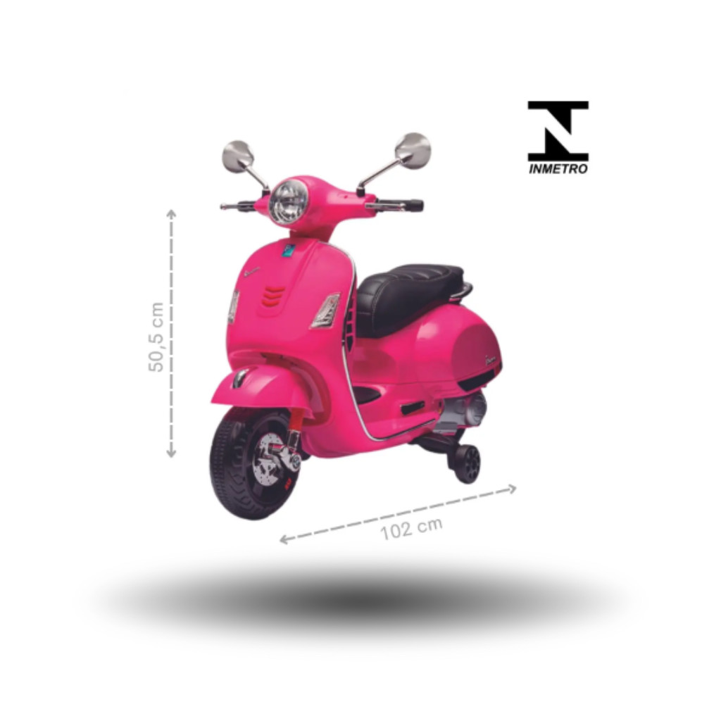 Moto Elétrica Infantil Vespa Lambreta 6v Luz de Led Som - Zippy