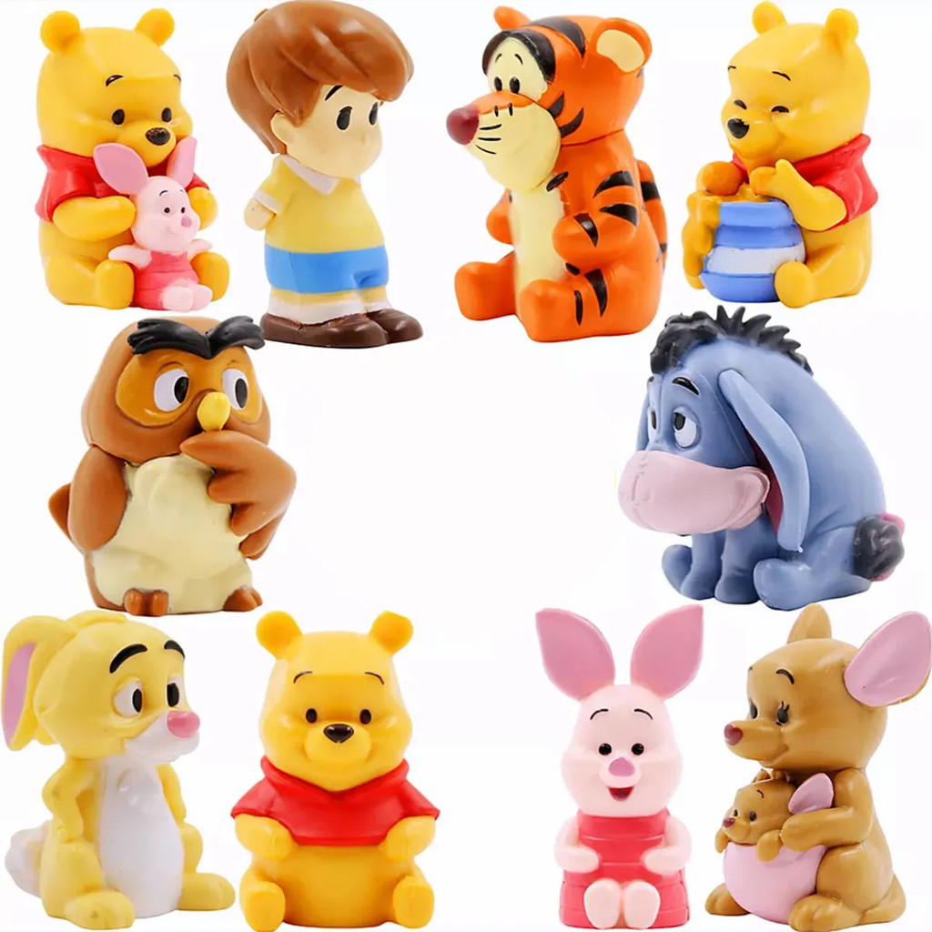 Kit 10 Miniaturas Colecionáveis Do Ursinho Pooh | Shopee Brasil