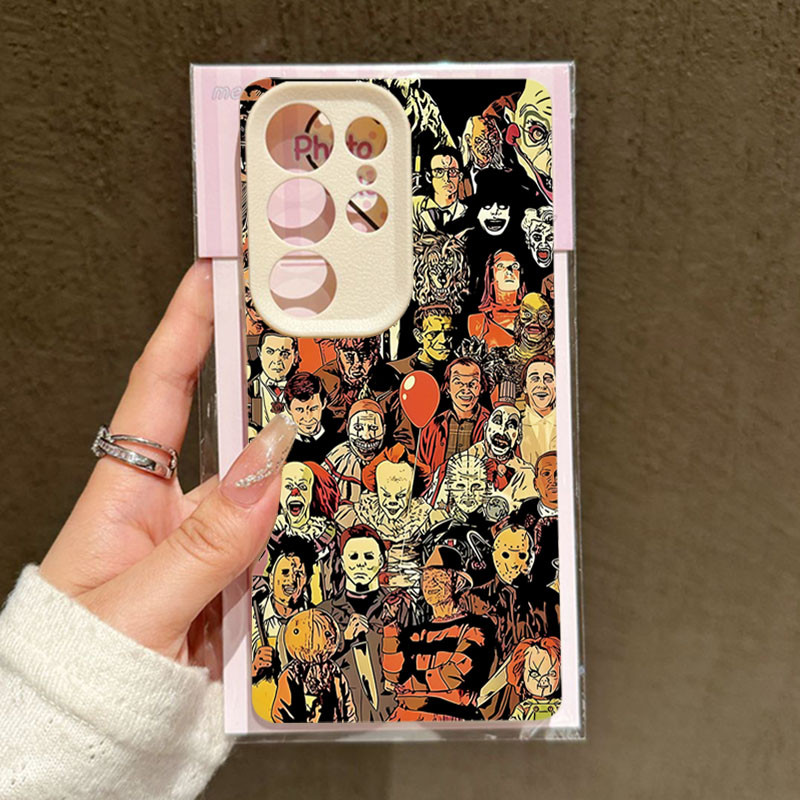 Halloween Design Couro Caso De Telefone Para Galaxy A16 A15 A26 A35 A56 A05 A55 A54 A06 A14 A34 A53 A25 A23 A52 Capa