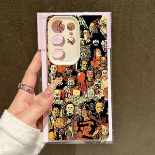 Halloween Design Couro Caso De Telefone Para Galaxy A16 A15 A26 A35 A56 A05 A55 A54 A06 A14 A34 A53 A25 A23 A52 Capa