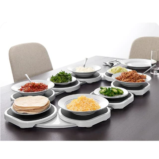 Prato de jantar giratório de venda a quente Prato de jantar giratório Lazy Susan Revolution Mesa de jantar de mesa giratória