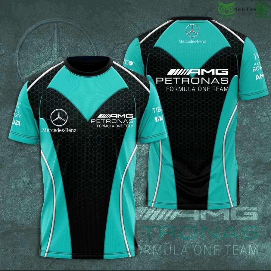 Camiseta Mercedes Petronas Racing Formula One Fleet 3D | Shopee Brasil