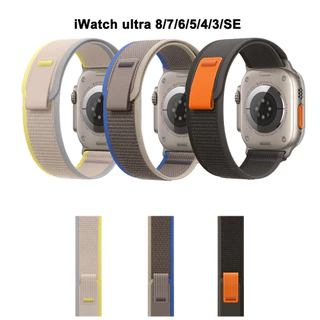 Banda De Nylon Ajustável Para Relógios Apple Watch Band Compatível Com 49mm 45mm 44mm 42mm Ultra iWatch Série SE 8 7 6 5 4 2 3 1