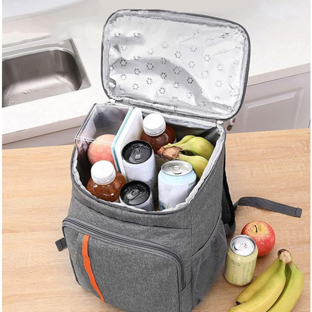 Mochila Térmica Cooler Capacidade 18L Impermeável Portátil Piquenique Quente Frio ref