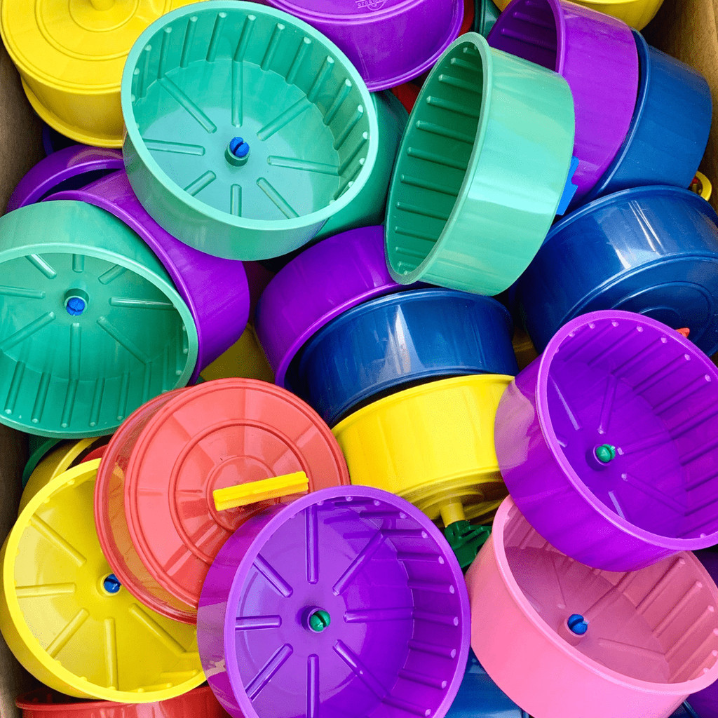 Kit 10 Roda De Exercício Hamster Silenciosa Resistente Atacado Rodinha 10cm Para Roborovski Topolino Camundongos