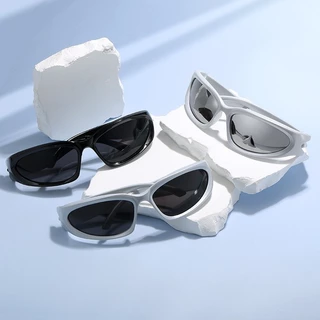 Y2k Top INS Óculos De Sol Retangulares Tendência Hip Hop Punk Street Shooting Retro Shade Para Homens E Mulheres