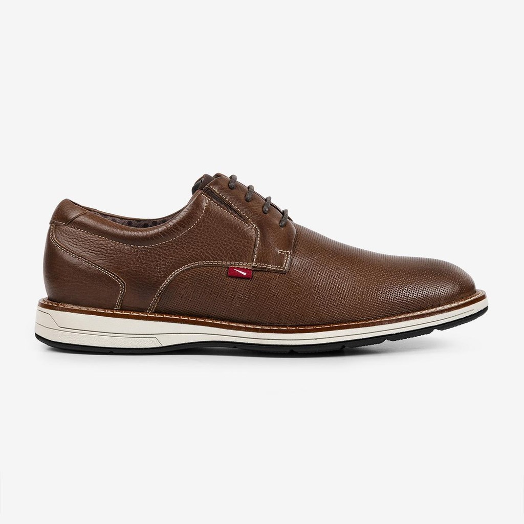 Sapato Masculino Casual Couro Legitimo Ferracini Calce Cadarço