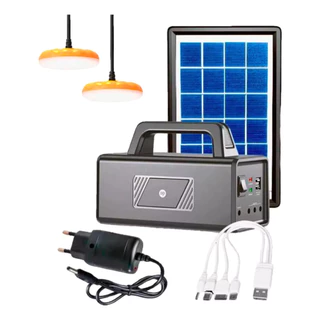 Kit Solar Completo Luatek Dp-7711 11000mah: 2 Lâmpadas Led E Carregador Universal