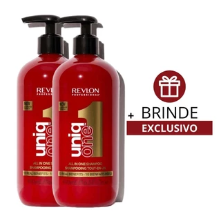 Kit Revlon 2 Uniq One All in One Shampoo 490ml + Brinde Escova