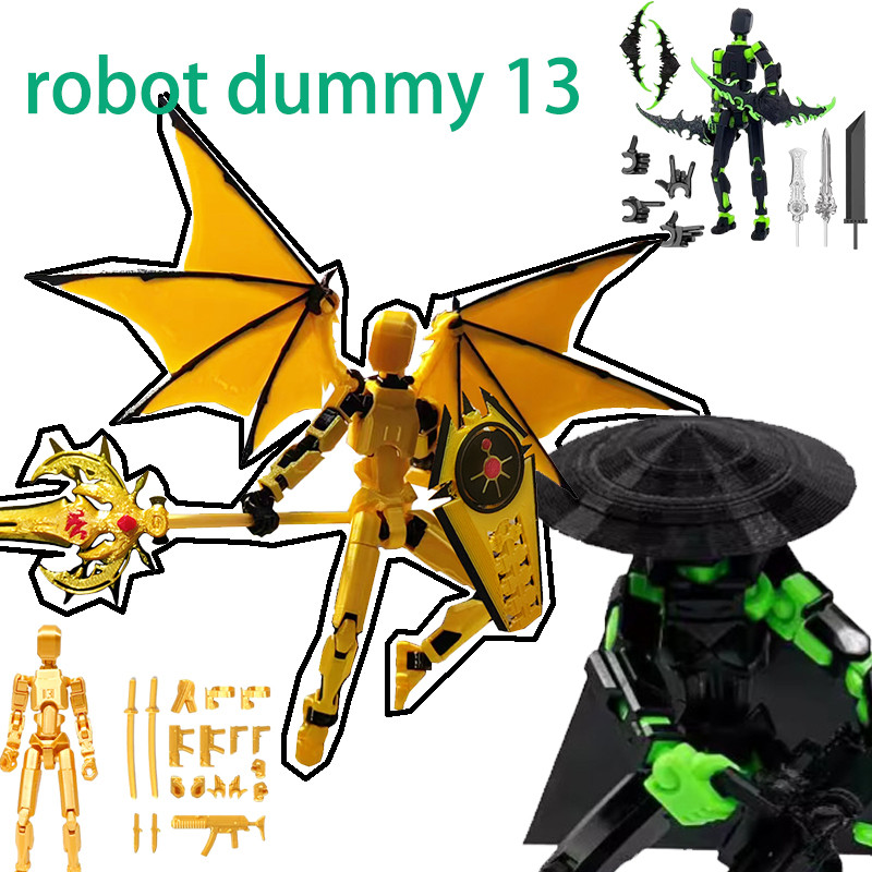 Robô Bonecos Dummy Dolls T13 Ação Figura 3D Titans 13 Lucky 13 Modelo Presentes Para Crianças