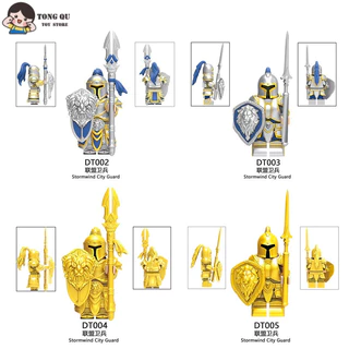 WOW Minifiguras Stormwind City Guards Building Block Dolls Collectible Modelos Colecionáveis Brinquedos De Aniversário