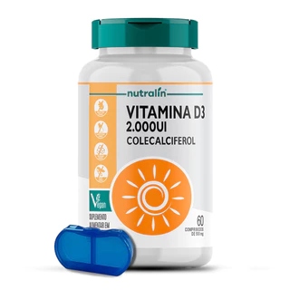 Vitamina D3 Nutralín Colecalciferol 60 Comp. Porta Cápsulas