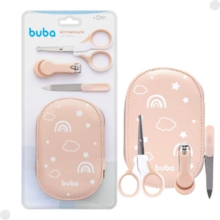 Kit Manicure Com Estojo Cuidados C/ Bebês Rosa 18094 - Buba