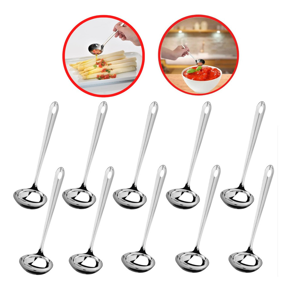 Kit 10 Mini Concha Pequena Pra Servir Molho Caldo Metal Inox | Shopee ...