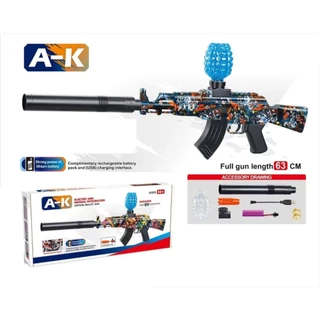 Brinquedo Lançador A-K de Bolinha de Gel Automática Recarregável