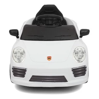 Mini Carro Elétrico Infantil Motorizado Porsche Luxo Branco Com Som Pen Drive