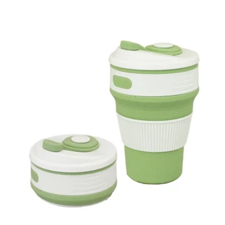 Copo Retrátil Eco Friendly Verde 350ML Silicone em Oferta na Shopee