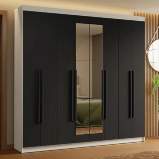 Guarda-Roupa Casal 8 Portas Batentes com Espelho Saturno Madesa B em Oferta na Shopee