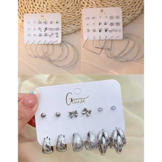 Kit com 30 Pares Brincos de Argolas e brincos Pequenos para o dia a dia Prata/Dourado Modelos Aleatorios em Oferta na Shopee