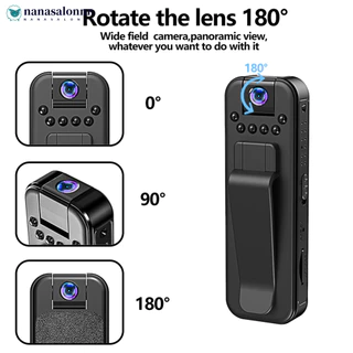 NANASALONNN Gravador De Bolso Portátil Ao Ar Livre Com Lente Grande Angular 90 1080P HD Câmera De Conferência Esportiva