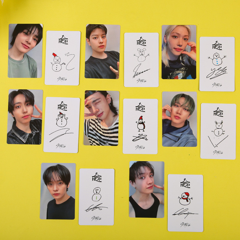 8-9pcs STRAY KIDS Torre Oca RECORD HOP Lomo Cartões PVC Cartão