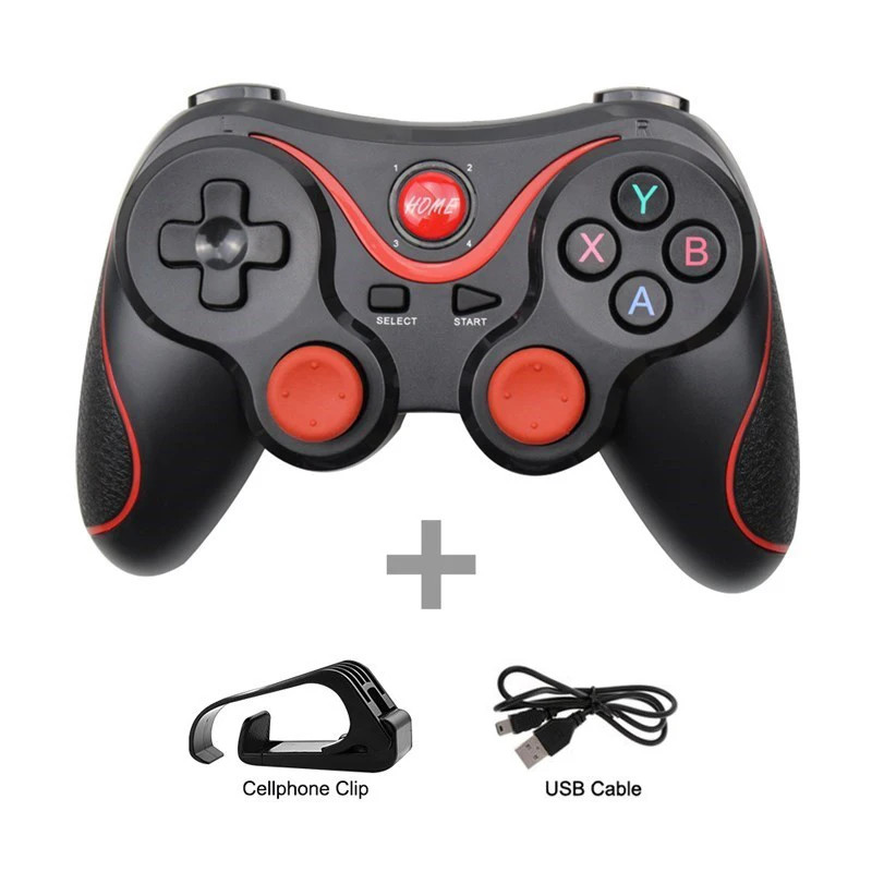 X3 Controlador Sem Fio Gamepad Para Android iOS PC TV Box Joystick Com Conversor OTG
