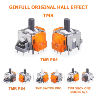 Kit 2 Analógico 3D Hall Effect TMR Original GINFULL para PS5 PS4 Xbox One Series S X Switch Pro