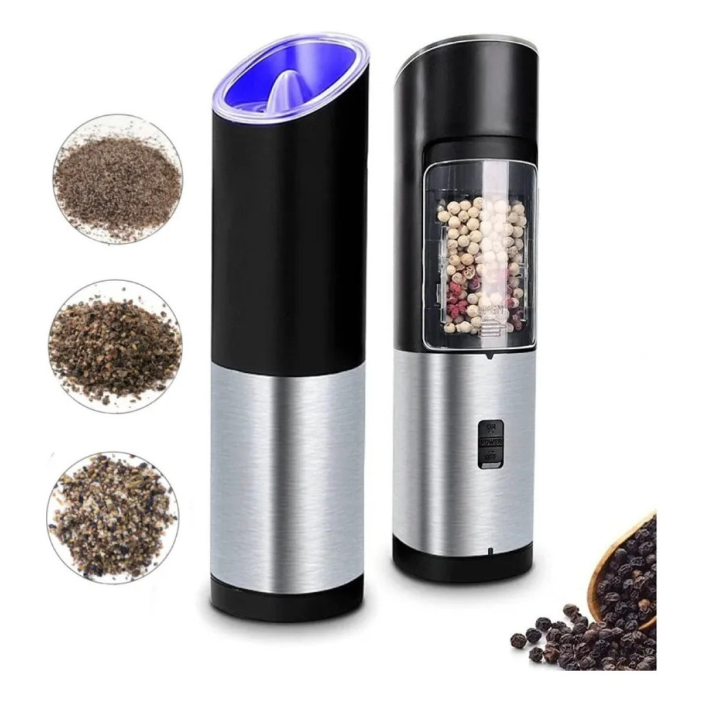 Moedor Elétrico Sal Pimenta Temperos Automático Inox com Sensor ...