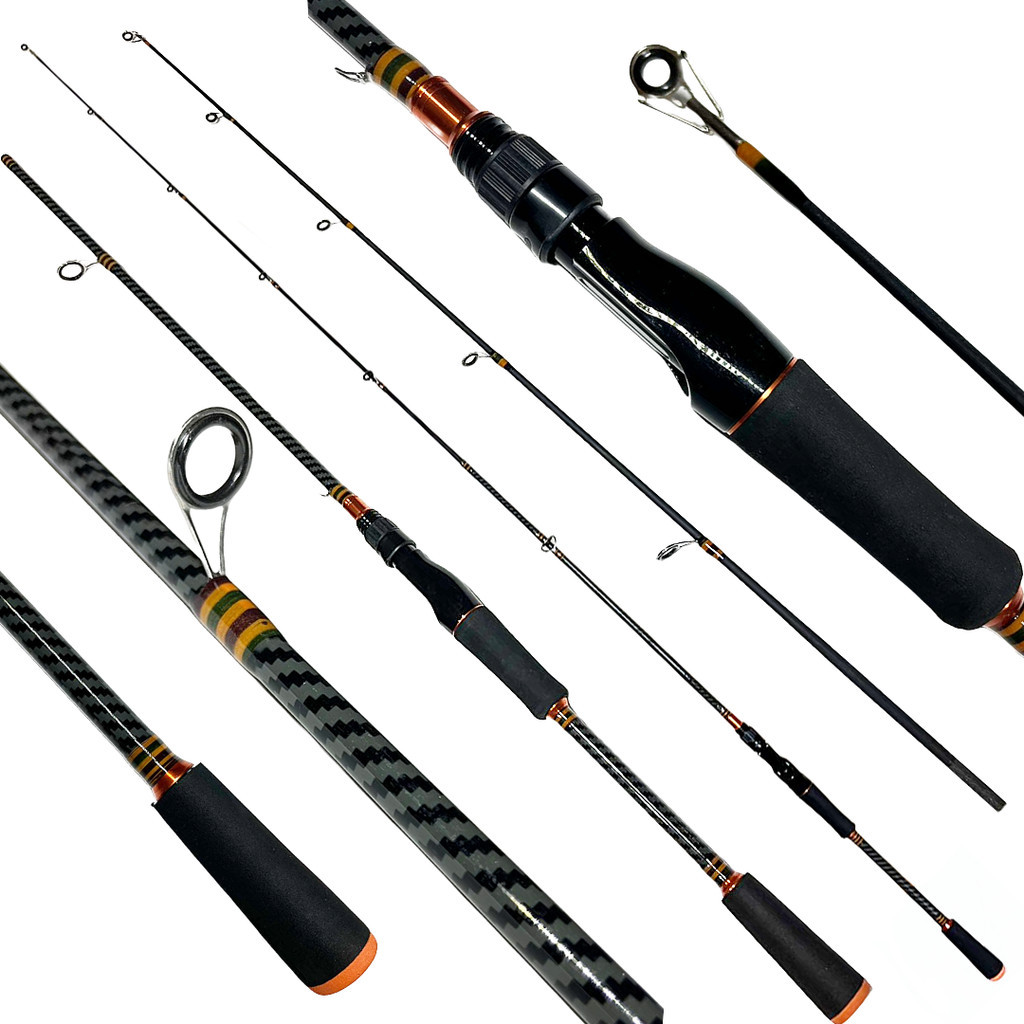 VARA PARA MOLINETE XINGU BLACK BASS 5.6" (1,65M) - 8-17LB - PRETA/DOURADA 2 PARTES