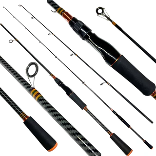 VARA PARA MOLINETE XINGU BLACK BASS 5.6" (1,65M) - 8-17LB - PRETA/DOURADA 2 PARTES
