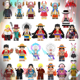Anime Mini Personagem Uma Peça Nika Luffy Série Montagem Mini Brinquedo Bloco de Construção