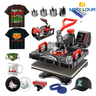 Prensa Térmica 10 IN 1 Kit Sublimação Completo Transferência Multiuso Personalizações Mecolour
