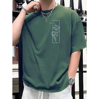 Camiseta Masculina Flor Rose Tumblr Camisa Premium Streetwear Algodão Super Promoção
