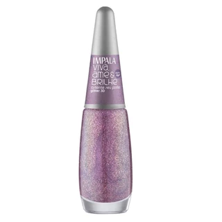 Esmalte Impala Viva, Ame e Brilhe Ostente Seu Poder Glitter 3D