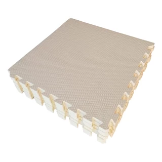 Kit 8 Tatames Tapetes EVA 50x50x1cm 10mm Creme